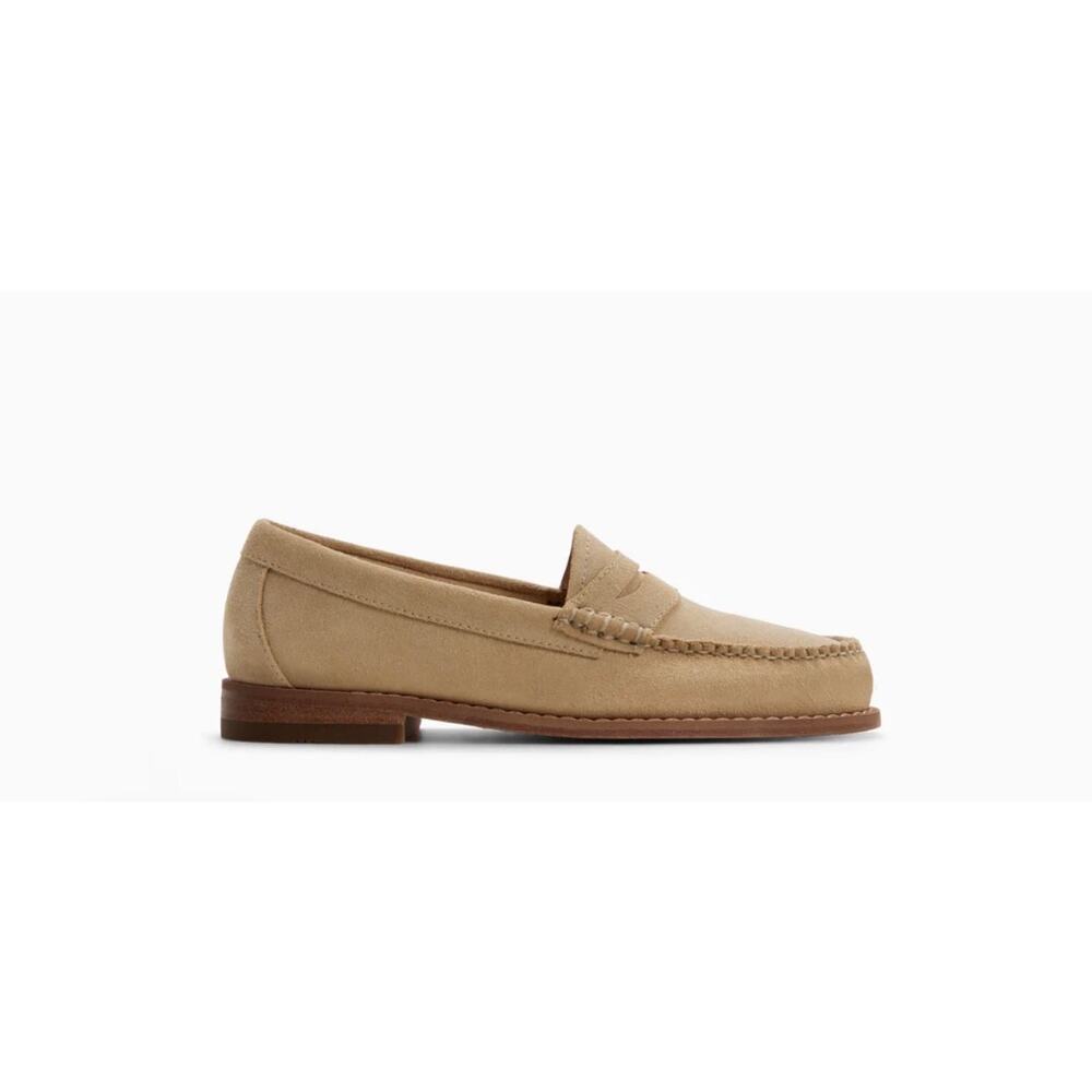 Womens Whitney Weejuns Penny Suede Loafer Sand Old Money Quiet Luxury 8.5 Preppy